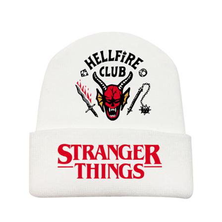 Stranger Things 4 Hellfire Club Stickad Mössa Vinter Stretch Kepsar