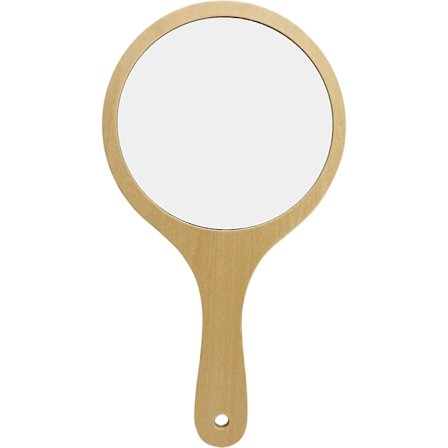 Manuell frisörspegel för salonger Handhållen smink spegel Bärbar smink spegel Salong handhållen spegel med handtag Handhållen smink spegel för 