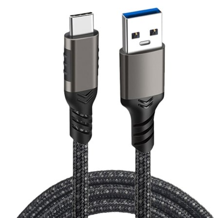 Datakabel Flätad Kabel 3M 2-pack TYPE-C till USB 3.2 10Gbps 60W PD Snabbladdning för Dataöverföring och Laddning