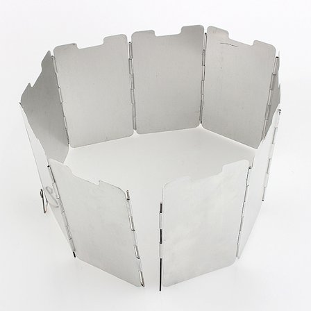 9 Tallrikar Survival Foldbar Spis Gasspis Vindskydd Metall Camping Vindruta