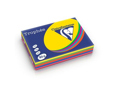 Clairefontaine Trophée A4 80g färgat papper intensiv 500/fp - Lyreco - Kontorspapper - Specialpapper - Färgat - A4