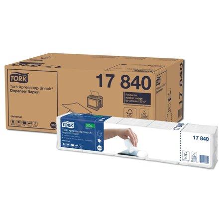 TORK Servett N10, 1-lagers, präglad, ¼-vikt, 21,6 cm, vit 1125/fp - Lyreco - Kök och servering - Servetter och dukar - Dispenserservetter