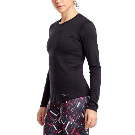 Saucony Women's Stopwatch Long Sleeve (2021) Women long-sleeved training tops Black M