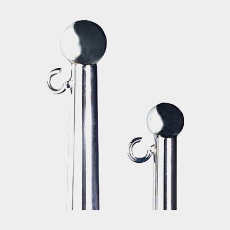 Flagpole boat, stainless steel, with quick-release mounting, 120 cm, Ø25 mm