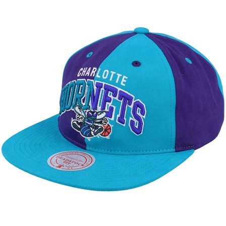 Mitchell & Ness - Azul snapback Gorra - Charlotte Hornets Pinwheel Of Fortune Teal/Purple Snapback @ Hatstore