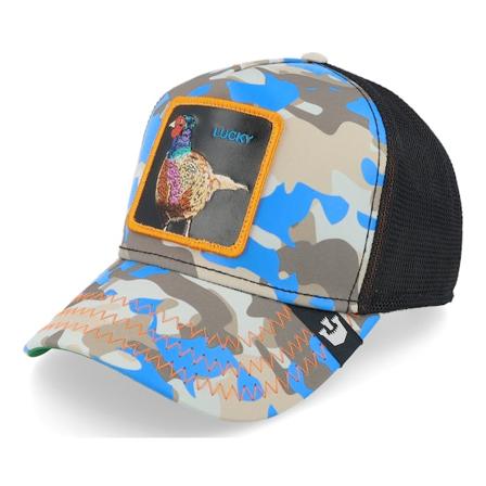 Кепка Luck Stays Down Blue Trucker - Goorin Bros. - Camo