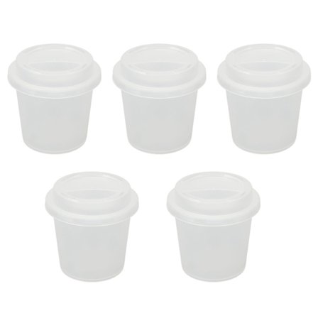 5PCS Makeup Egg Förvaringslåda Kopp Form Transparent Bärbar Skönhet Ägg Svamp Organizer för Resor Badrum