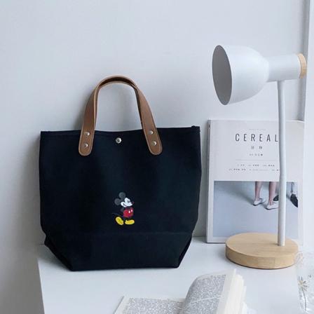 Naisten naisten käsilaukku Kangaslaukku Kannettava olkapää Monipuolinen taiteellinen Black/khaki shoulder strap