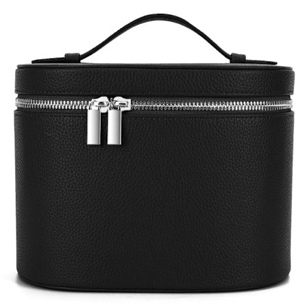 Kosmetiktaske Dame Rejse Toiletartikler Taske Rejse Kosmetiktaske Kosmetiktaske Kosmetikboks Opbevaringsboks med Aftagelig Rumdeler (Sort)