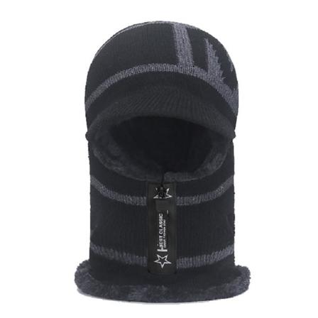 Vinterfleecefodrad Mössa Vindtät Varm Heltäckande Huvkeps Med Dr