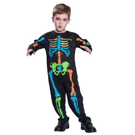 Barn Halloween kostym Skeleton Bone Body