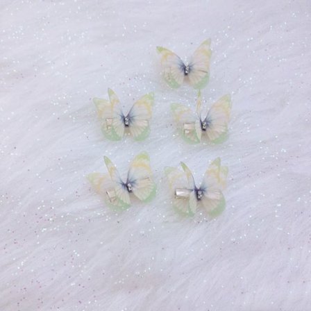 Mesh sommerfugle-hårclips Dobbeltlags sommerfugle-sideklemme 8 8