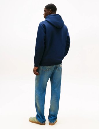 Tommy Jeans Tjm Reg Linear Logo Hoodie Ext - Navy - L