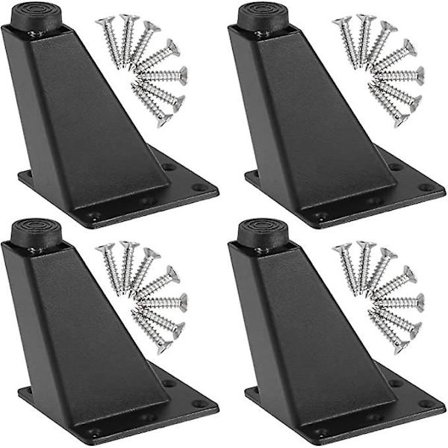 1 Justerbar møbelfot, aluminiumslegering møbelben Justerbar trekantet kjøkkenmøbelben, frokostbar bordben, svart