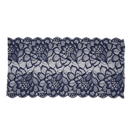 Spetsband 10 meter 23 cm bredd dekorativ elegant spetskant för presentförpackning brudkläder broderidekoration kunglig blå