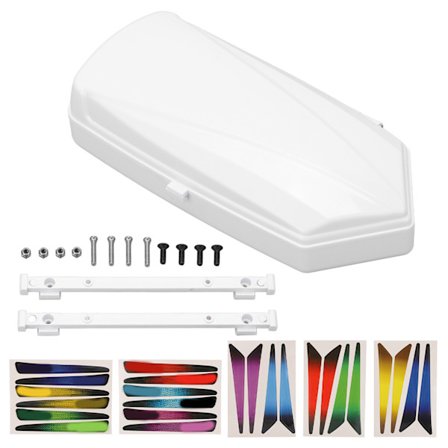 RC Bilväska Förvaringslåda för 1/10 1/8 Skala Fjärrkontroll Bil Uppgraderingsdelar Vit