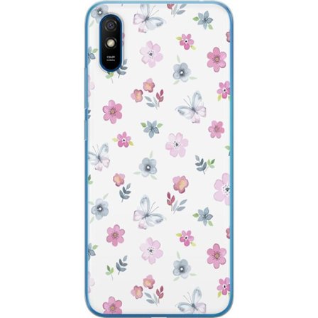 Mobilskal till Xiaomi Redmi 9A med Blommor och fjärillar