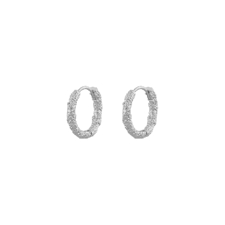 SNÖ of Sweden Palma Ring Ear 14 Mm Örhängen Dam Silver ONESIZE