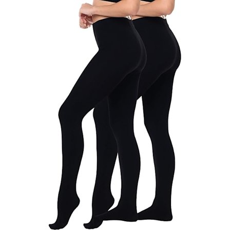 Fleece Strømpebukser til Kvinder 1-pak Varme Termo Strømpebukser Sort