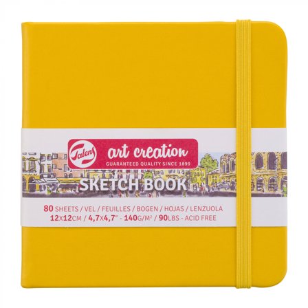 Art Creation Sketchbook Golden Yellow 12x12 cm