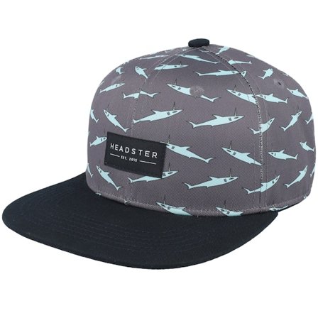 Headster - Grå snapback Kasket - Kids Narwhal Deep Charcoal Snapback @ Hatstore