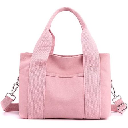 Canvas-olkalaukku pieni kangaskassi naisille rento yläkahvallinen laukku useita taskuja crossbody-laukku naisten messenger-laukku