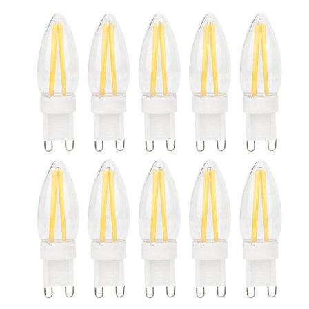 10 kpl G9 Himmennettävä Pitkä Hehkulanka BiPin LED-lamppu Kotiautojen Valoille 3W AC220V