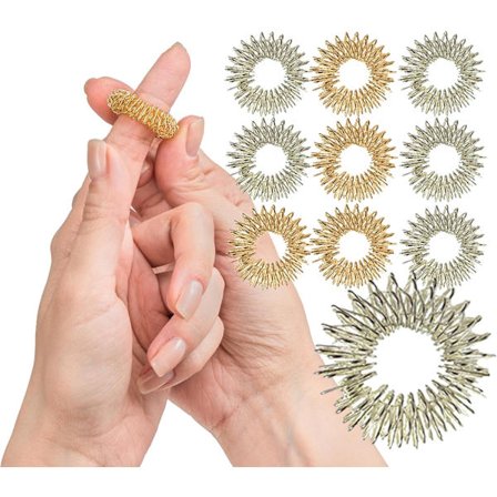 Piggede Sensory Finger Ringe (10-pak) - Fantastisk pigget fidget