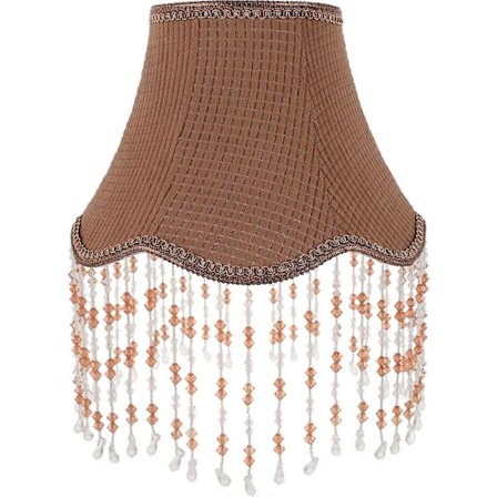 Udskiftning af frynser lampeskærm Smuk frynser lampeskærm med perler til E27 bordlamper