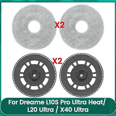 Ersättningsmoppdynor och -plattor för Dreame L10S Pro, L20, X40 Ultra Robotdammsugare