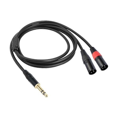 Jack 6,35 mm 1/4 TRS Stereo til Dobbelt XLR Han Audio Kabel Forlængerkabel Y Splitter Audio Kabel