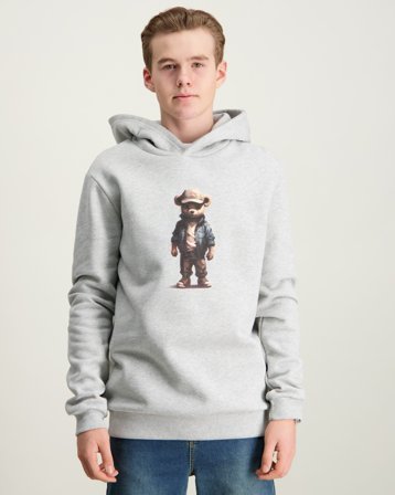 LMTD NLMNAMSE LS BRU SWEAT W. HOOD Gris Sweats à capuche Garçon - Kids Brand Store