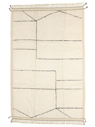 Tkany Ręcznie Berber Style Dywan 206X300 Wełniany Beżowy/Pomarańczowy