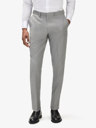 John Henric Men's Light Grey Wool Trousers Marco Size 50