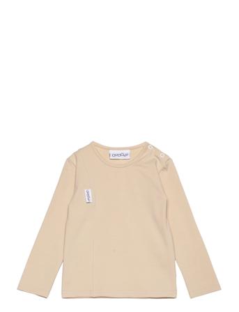 Unisex Shirt Tops T-shirts Long-sleeved T-shirts Cream Gugguu