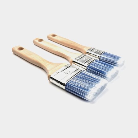 Lakpenselsæt Gold, træskaft, syntetbørste, 3-pak (25 mm + 35 mm + 50 mm)