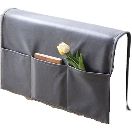 Stol Organizer Sofa Armrest Dæksler Organizer, Armstol Fjernbetjening Holder til Sofa Armstol Caddy med Lomme Opbevaring, Grå