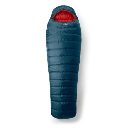 Rab Women's Ascent 500 (2021) Women down sleeping bags Blue LEFT ZIP