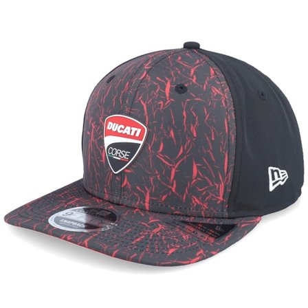 New Era - Motor Preto snapback Boné - Ducati Crinkle All Over Print 9FIFTY Pc Black/Scarlet Snapback @ Hatstore