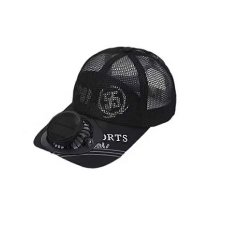 Baseballcaps i mesh for voksne, fiskehatter for stranden med solcellevifte, UV-beskyttelse for sommeren