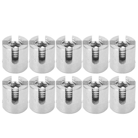 10 stk. krydskabelklemme rustfrit stål wire rækværk klemme fastgørelse til indendørs udendørs M12 5 mm / 0,2