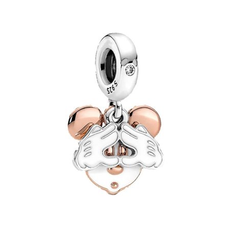 Spil tema 925 sterling sølv & natlampe hjerte & magisk blomst monster vedhæng egnet til originale damearmbånd charms