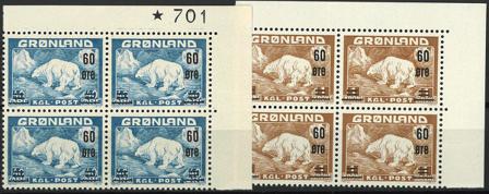 Grønland - AFA 37-38 i marginal blokke - Postfrisk
