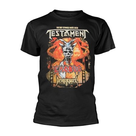 Testament Unisex Adult The Bay Strikes Back Europe 2020 Tour T-shirt