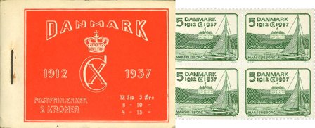 Danmark 1937 - Frimærkehæfte 2 kr. AFA 6 - Postfrisk