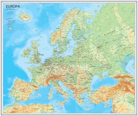 Affisch Europa karta - Lyreco - Skola och förskola - Klassrummet / Lära - Geografi