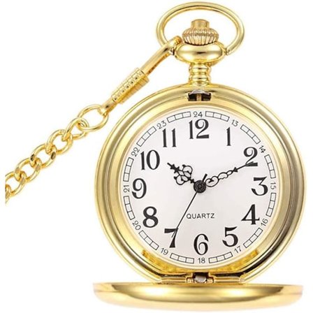 Vintage guld quartz lommeur til mænd og kvinder - Fars Dag