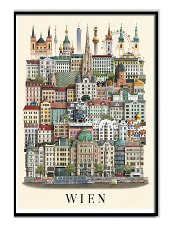 Martin Schwartz Wien Small Poster - Multi/patterned - 29.7X42CM