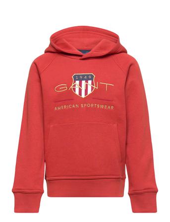 Archive Shield Hoodie Hettegenser Genser Rød GANT