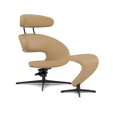 Varier Furniture Peel - Brown Leather - Black base